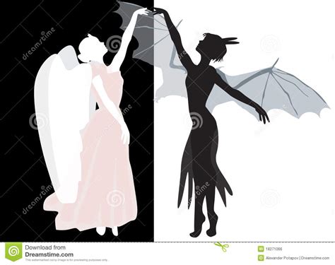Devil And Angel Illustration Stock Vector Illustration