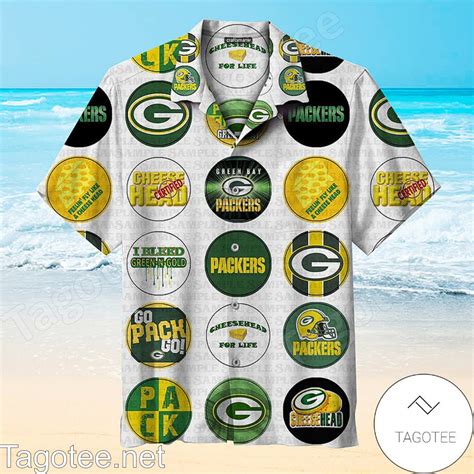 Green Bay Packers Cheesehead For Life Hawaiian Shirt Tagotee
