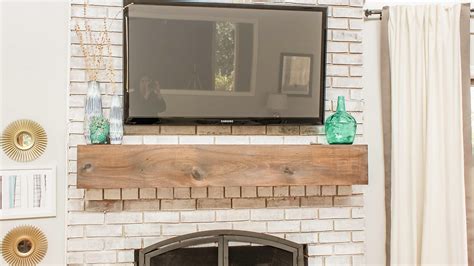 How To Mount A Tv Over A Brick Fireplace And Hide The Wires Brick