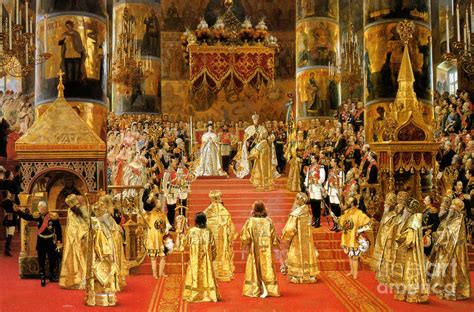 Coronation Of Emperor Alexander Iii Painting By Georges Becker