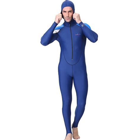 Men Hooded Diving Suit Swim Stinger Suit Dive Skin Snorkeling Surf