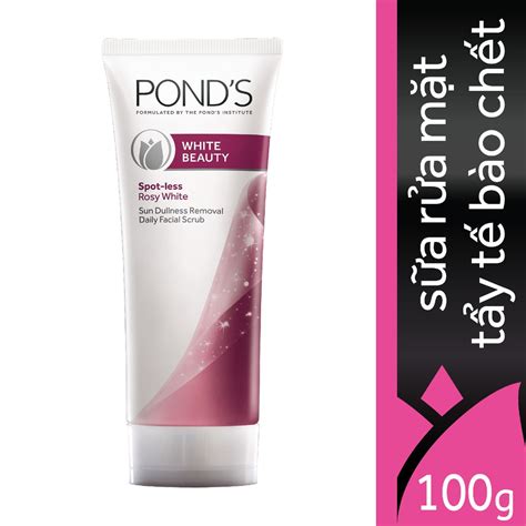 Sữa Rửa Mặt Tẩy Tế Bào Chết Trắng Hồng Tinh Khiết Ponds White Beauty 100g Msp 67033214