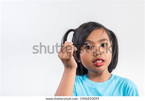 Portrait Little Girl Makeup Her Face Stock Photo 1406810099 Shutterstock