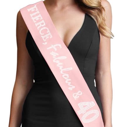 Don't miss the details inside! "Fierce, Fabulous & Forty" Rhinestone Sash | Birthday Sashes