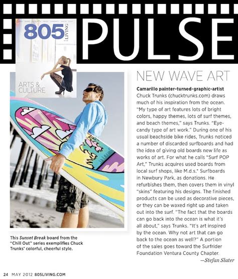 The Art Of Chuck Trunks 805 Living Magazines Pulse Section Recognizes