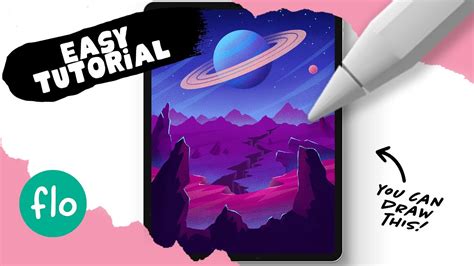 How To Draw An Outer Space Landscape In PROCREATE YouTube