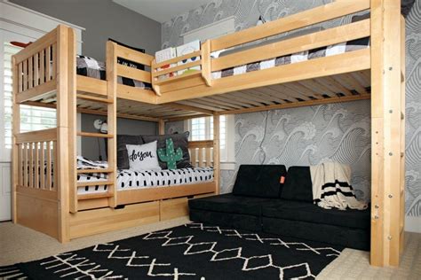 But how do you choose a safe bunk bed that is appropriate for. Room Reveal! Corner Bunk Beds add Space to Shared Boys ...