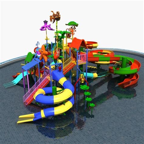 Water Park 3d Play Cgtrader