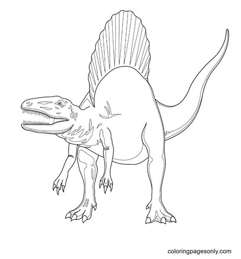 Spinosaurus of the Jurassic World Coloring Page - Free Printable