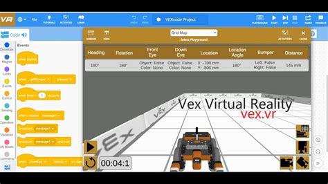 Robot Simulator Virtual Reality Vex Vr Online Simulator Vex Robot Vex Virtual Reality