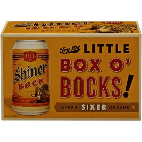 Shiner Bock Little Box O Bocks Beer 6 Cans 6 Cans 12 Fl Oz Fred