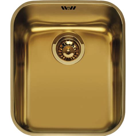 It has a spout height of 3.9 inches and an overall height of 16 inches. Smeg Alba 1.0 Bowl PVD Brass Stainless Steel Undermount ...