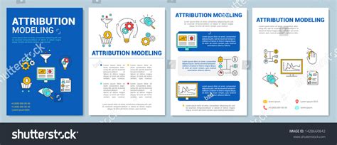 Attribution Modeling Brochure Template Layout Flyer Stock Vector