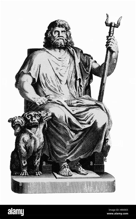 Pluto Roman God Of The Underworld With Cerberus Stock Photo 135045181