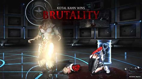 mortal kombat x all kotal kahn brutalities on cassie cage endurance outfit hd youtube