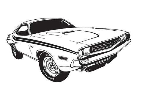 Muscle Car Drawings In Pencil Clipart Best