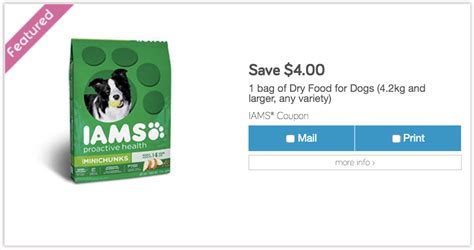 Dogs add an extra layer of love, fun and companionship to every home. Walmart Canada Coupons: $4 off IAMS Dog Food, $1 off Drano ...