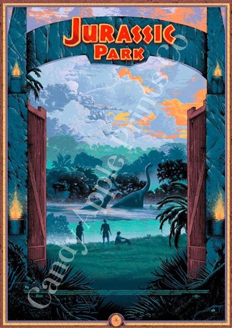 Jurassic Park Print Jurassic Park Poster Universal Studios Etsy