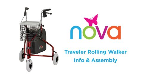 Nova Traveler 3 Wheel Rollator Walker All Terrain 8 Wheels Includes