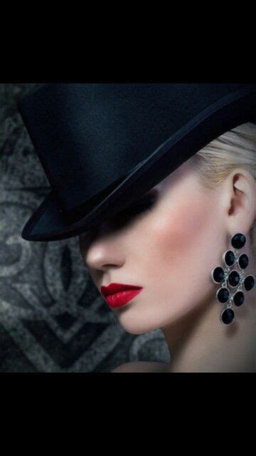 red lips and fabulous hat hats for women fedora beautiful women nose ring women s hats top