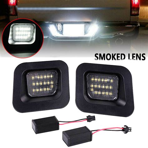Smoked Smd Led Rear License Plate Lights For Dodge Ram 1500 2500 3500
