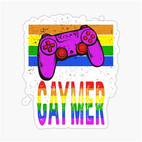 Gaymer Lgbt Pride Month Gamer Gay Rainbow Flag T Sticker By