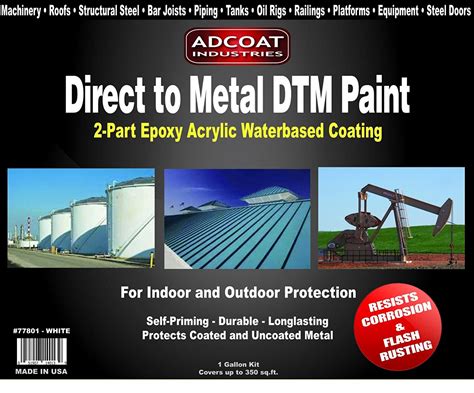 Direct To Metal Dtm Paint 1 Gallon 2 Part Epoxy Coating White