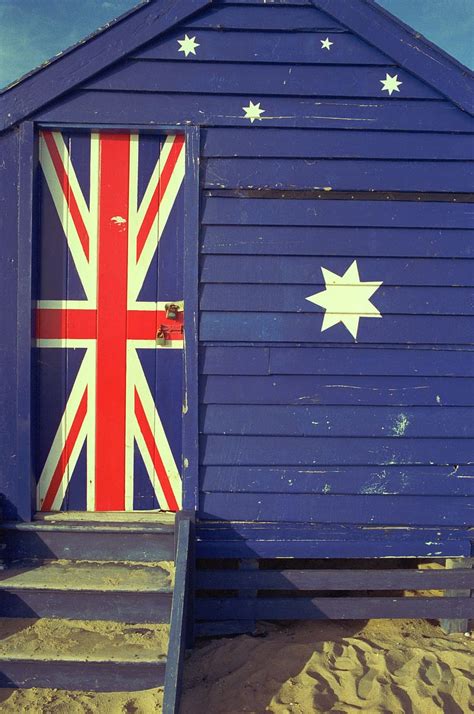 Hd Wallpaper Blue House Architecture Australian Flag Barn Brighton