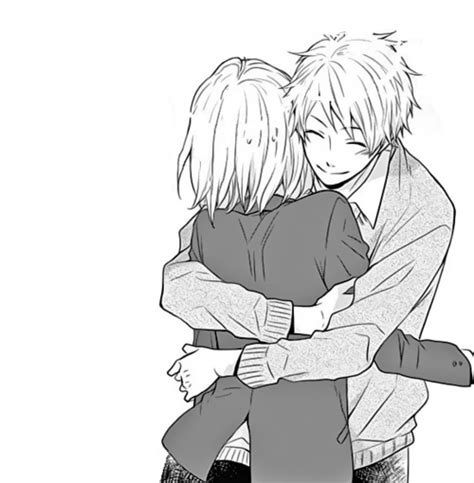 Imagen De Anime Black And White And Hug Couple Anime Manga Couples