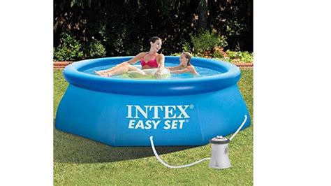 超熱 ファーストポートintex 8ft X 30in Easy Set Inflatable Round Above Ground
