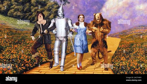 Judy Garland As Dorothy And Ray Bolger As The Scarecrow Hi Res Stock