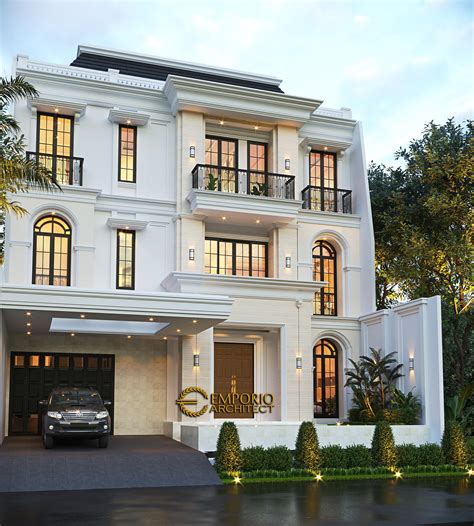 Desain Rumah Classic Modern 3 Lantai Ibu Christine di Jakarta