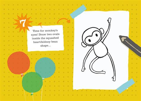 Learn How to Draw This Funny Monkey and Make Someone Smile ... Next, draw the outline of the object (or creature) interacting with that space.