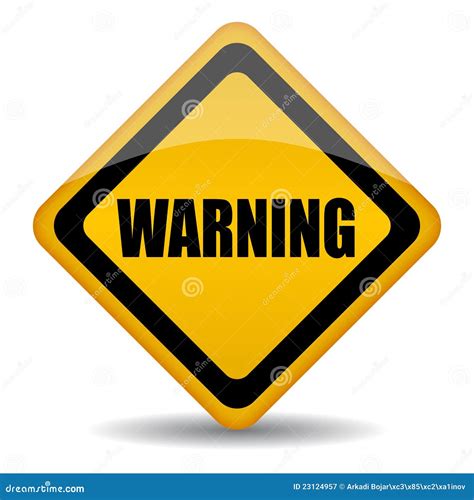 Warning Sign Cartoon Vector 23124957