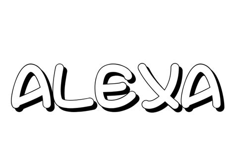 Colorear Nombre Alexa Descarga Alexa Para Colorear