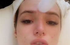 facial bella thorne snapchat her bra somerville kate skin treating scream herself outing carried actress bag during tv series make