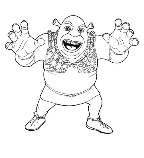 Shrek Coloring Pages Free