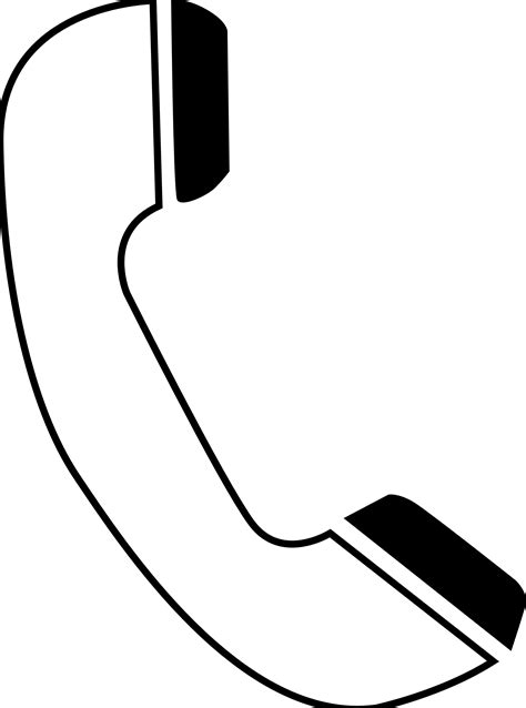 Telefono Telephone Phone Icon Black White Line Art