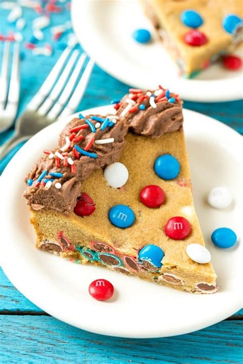 Patriotic Cookie Cake The Best Blog Recipes Memorial Day Desserts Desserts Festive Desserts