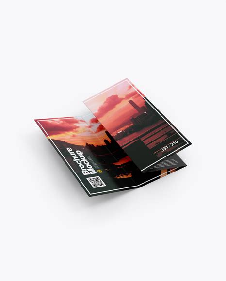Download 4xDL Brochure Mockup - Half Side View (High-Angle Shot ...