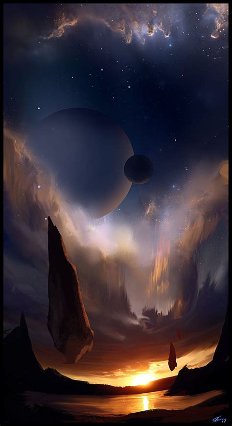 Land At The Edge Of The Universe By Georgelovesyart Landscape Location