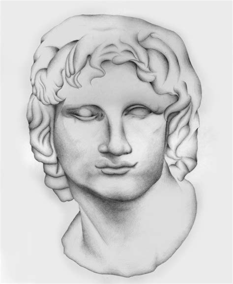 Alexander The Great Drawing Pencil Sketch Colorful Realistic Art