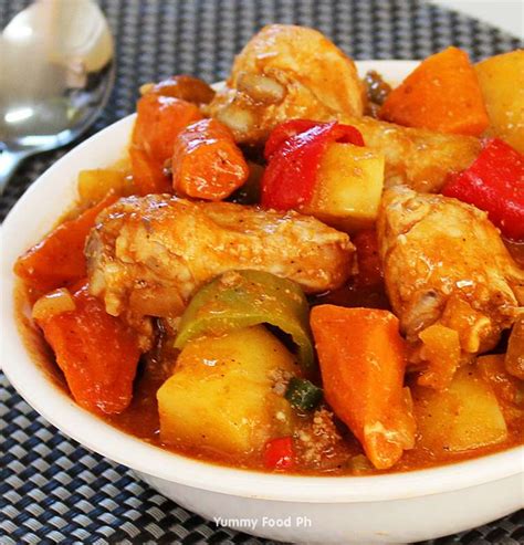 Chicken Caldereta Recipe Kalderetang Manok Yummy Food Ph