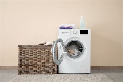 Shop for washing machine colors at best buy. Premium Photo | Modern washing machine with laundry near ...