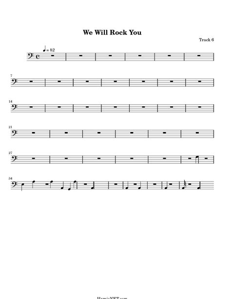 We will rock you is a song written by brian may and recorded by queen for their 1977 album news of the world. We Will Rock You Sheet Music - We Will Rock You Score • HamieNET.com