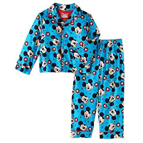 Mickey Mouse Toddler Boy Button Down Pajama Set
