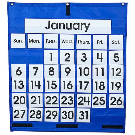 Monthly Calendar Pocket Chart Pocket Chart Classroom Calendar