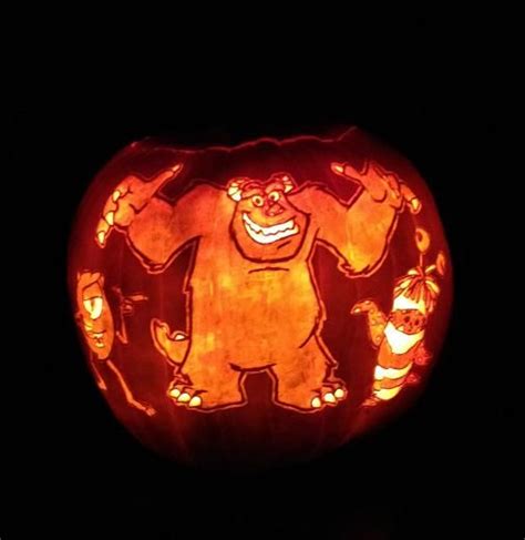 Monsters Inc On A Real Pumpkin 2012 Carved By Wyntersolstice Using