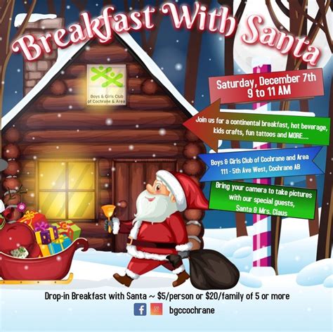 You Can Have Breakfast With Santa And Mrs Claus Cochranenow Cochrane