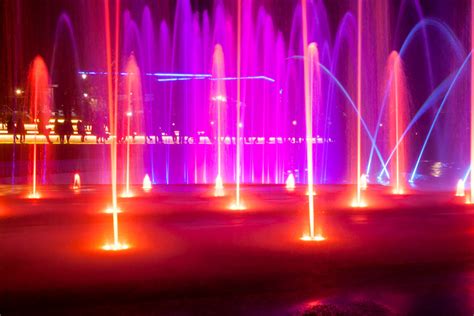 Led Color Changing Fountain Light Two Rows Sync Super Bright Leds